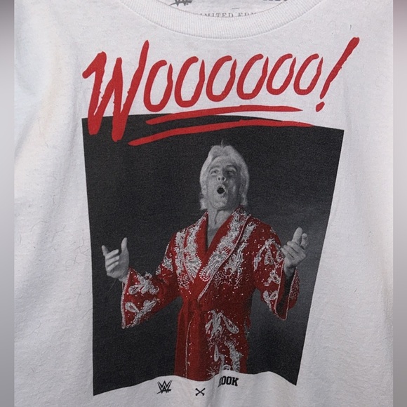 LIMITED EDITION WWE x ROOK Ric Flair T-Shirt Woooooo! Sz L HTF Retro Collectible - Picture 5 of 14